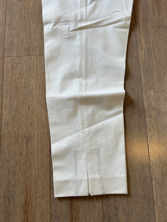 Brunello Cucinelli stretch-cotton white capri trousers size US 10 made in Italy - Picture 3 of 16